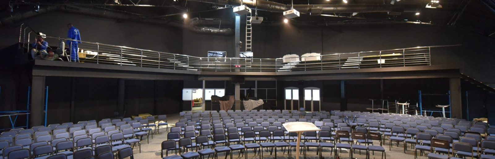 Durban North. Mezzanine plus seating -13m span between side posts and center column